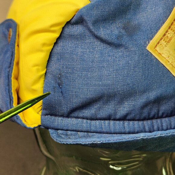 VINTAGE REI Hat Cap Duck Bill Neck Flap Winter Expedition Insulated Puffer 80s - Picture 8 of 16